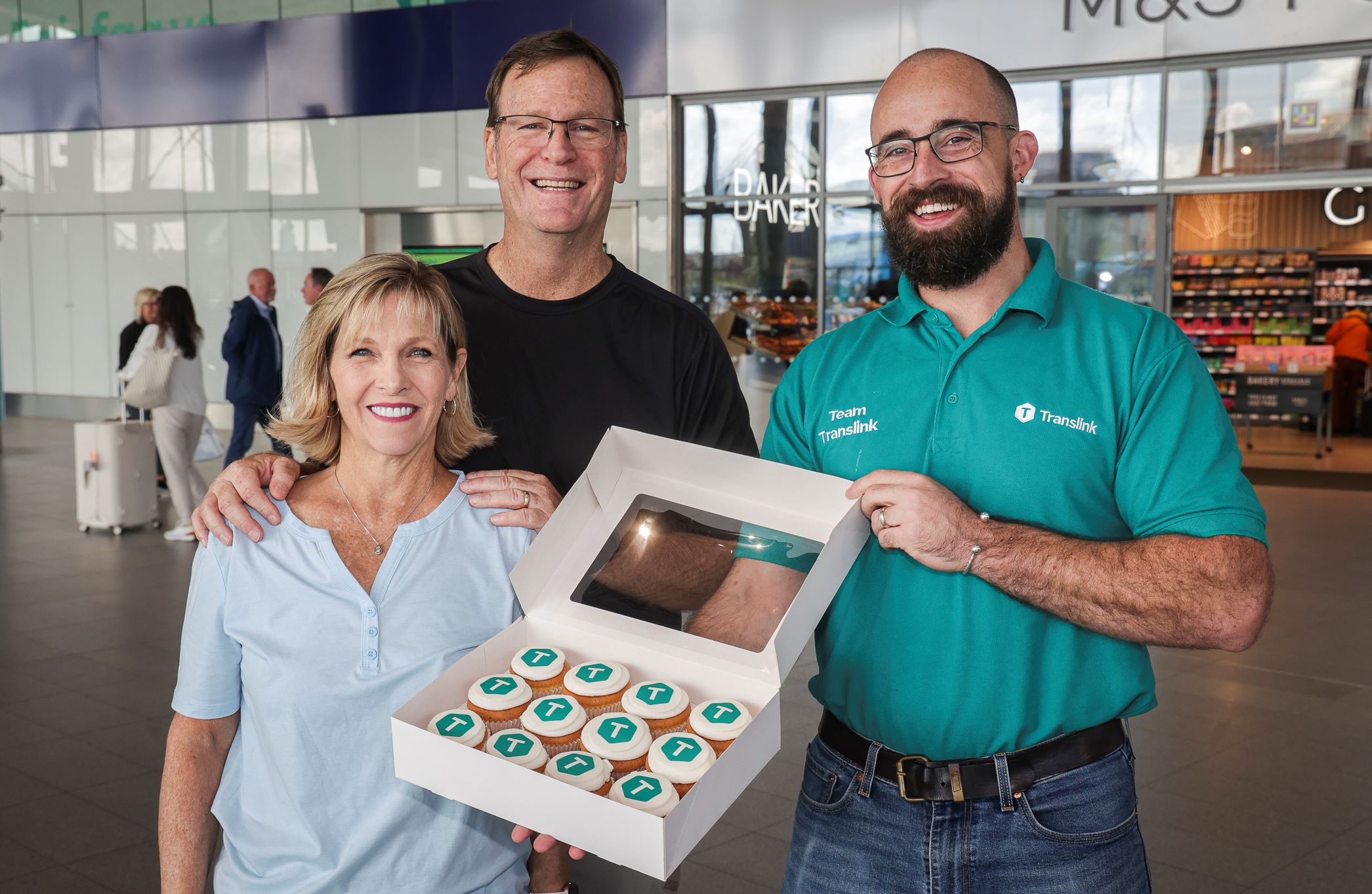 A photo of Translink branded cupcakes being shared to mark the first anniversary of Belfast Grand Central Station