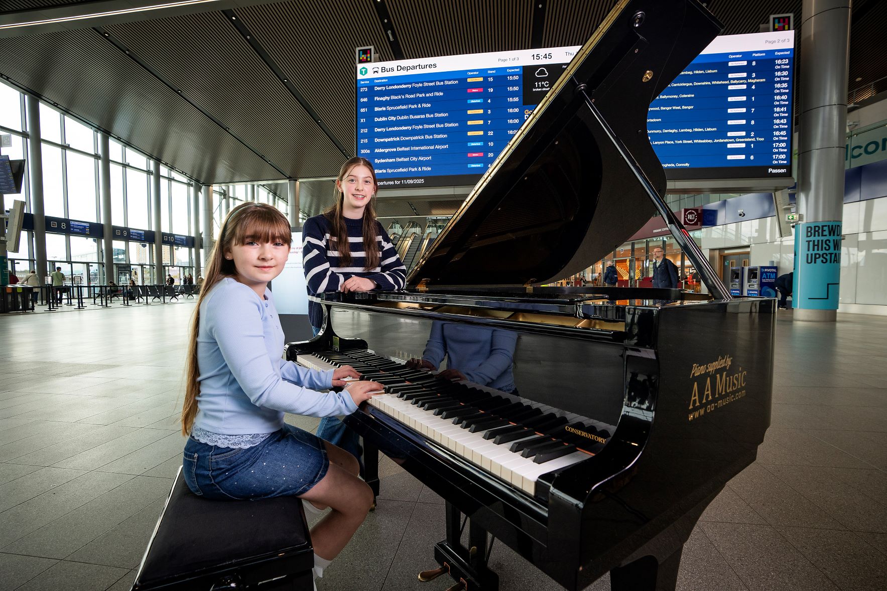 A photo of the Grand Pianist final at Belfast Grand Central Station