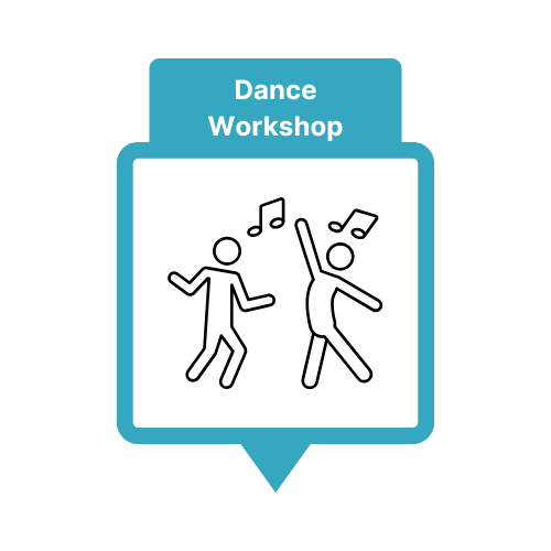 An icon showing two people dancing