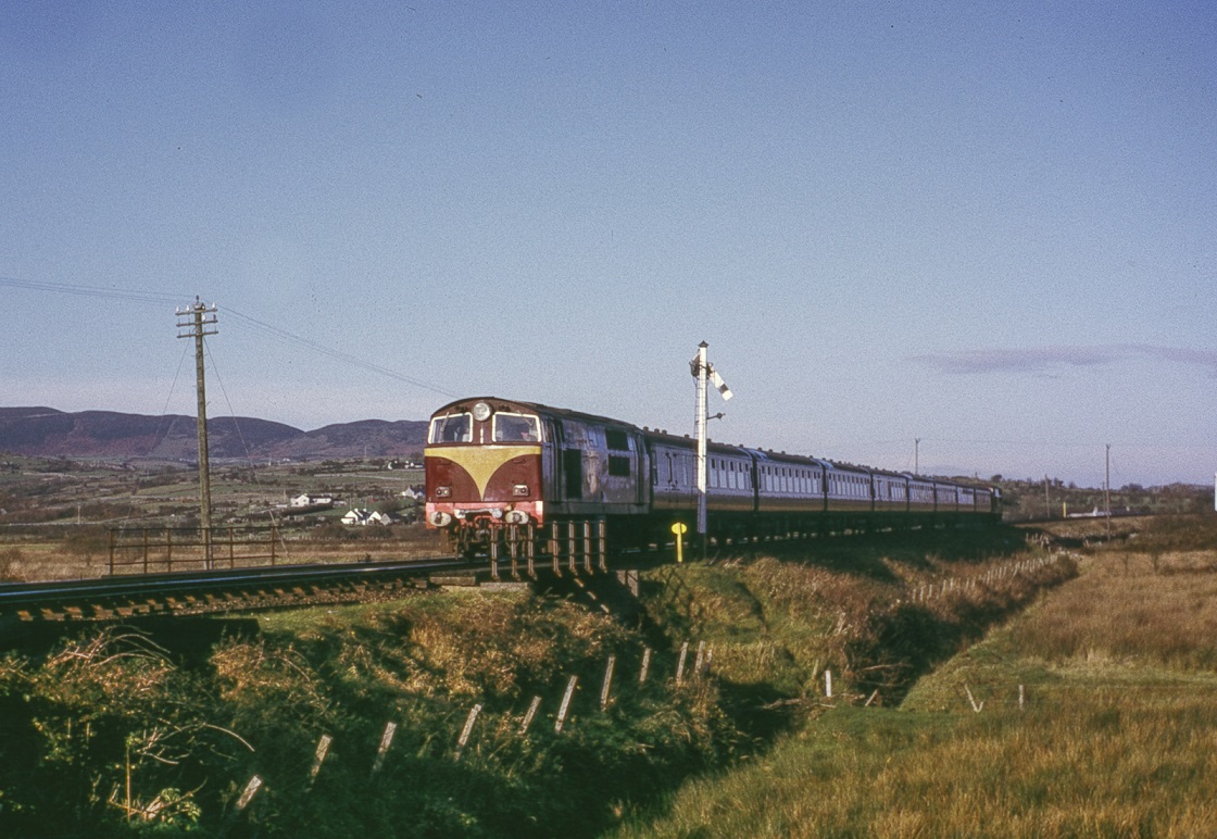 A photo from 1970 showing an Enterprise train in the countryside
