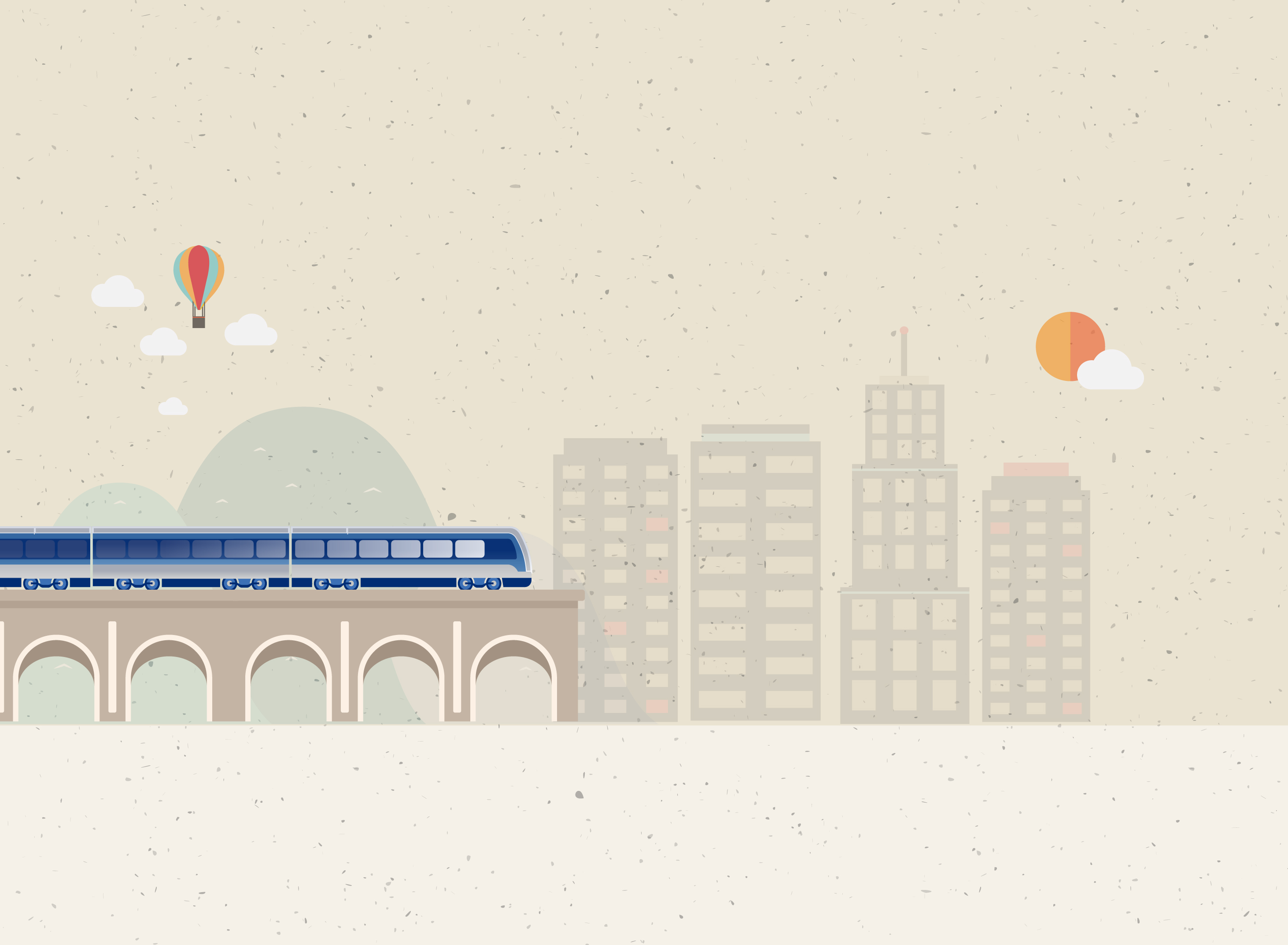 Graphic showing a Translink train